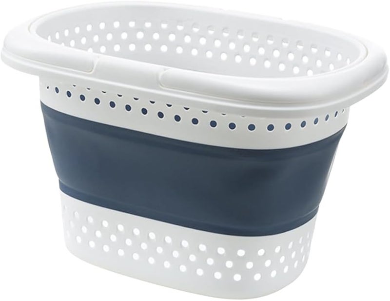 Large Capacity Foldable Laundry Basket with Handle Breathable Mesh for Bedroom Bathroom Dorm - Image 2