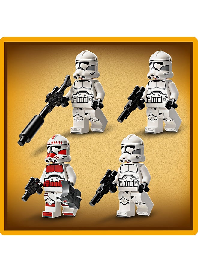 LEGO - LEGO Star Wars Kids 75372 Clone Trooper and Warrior Droid Battle Pack, Tripod Robot, Defense Post and Speed ​​Bike Toy for Boys and Girls 7+ Years Old, Kids Gift - Image 1
