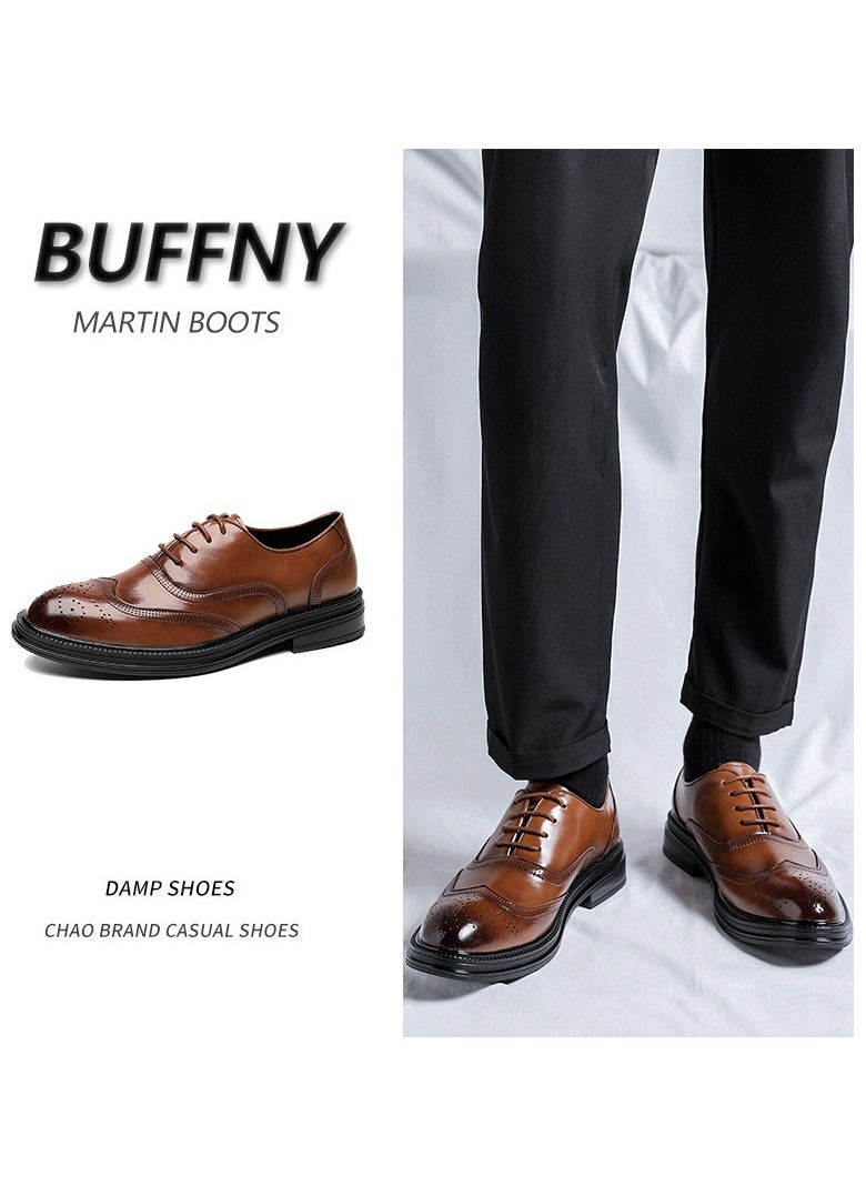 Warrior - Versatile Retro Casual Leather Shoes - Image 1