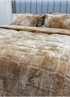 Family Bed Quilt Set Chess Spanish Fur 2 pieces size 180 × 240 cm model 2410 from Family Bed  - Image 4