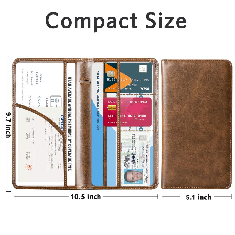 CoBak Car Registration and Insurance Holder - Vehicle Glove Box Car Organizer,Auto Truck Comparment Accessories Case with Magnetic Closure for Driver License,Cards - Image 5