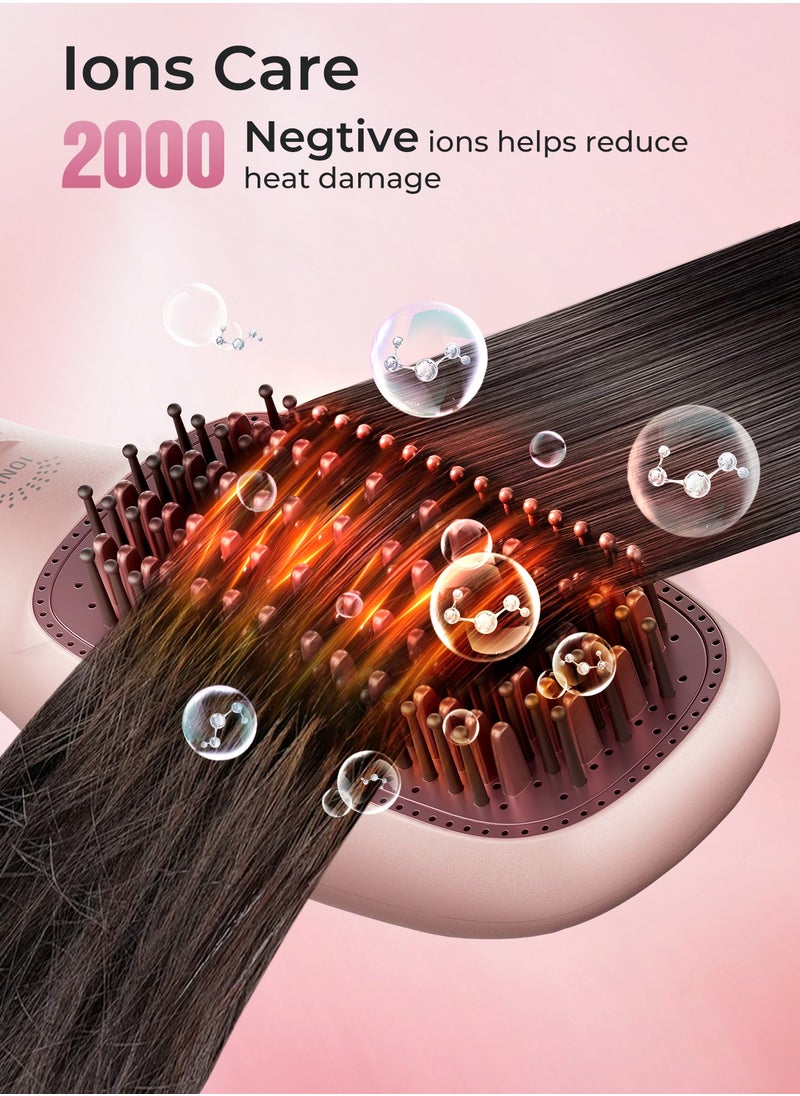 DOSCHER Hair Dryer Brush Ceramic Dryer,Styler and Straightener 1200W Pink/Rose Gold  - Image 5