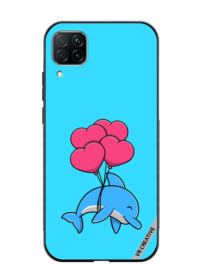 VR CREATIVE Protective Case Cover For Huawei Nova 7i/P40 Lite Cute Dolphin Design Multicolour - Image 1