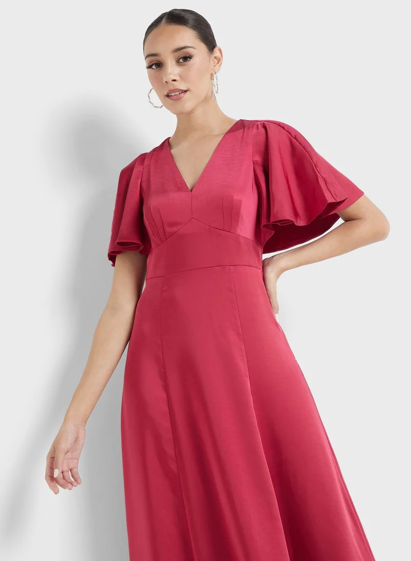 Ted Baker Ruffle Sleeve Dress for Women Best Price Oman