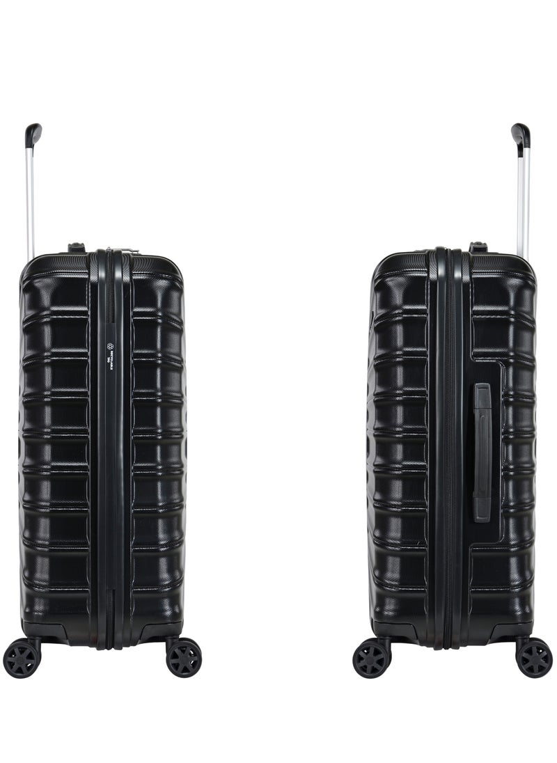 eminent Hard Case Travel Bag Large Luggage Trolley TPO Lightweight Suitcase 4 Quiet Double Spinner Wheels with TSA Lock KK30 Black  - Image 3