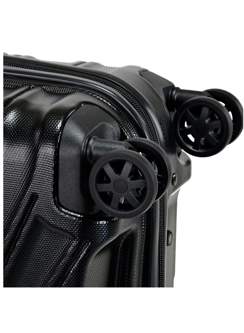 eminent Hard Case Travel Bag Large Luggage Trolley TPO Lightweight Suitcase 4 Quiet Double Spinner Wheels with TSA Lock KK30 Black