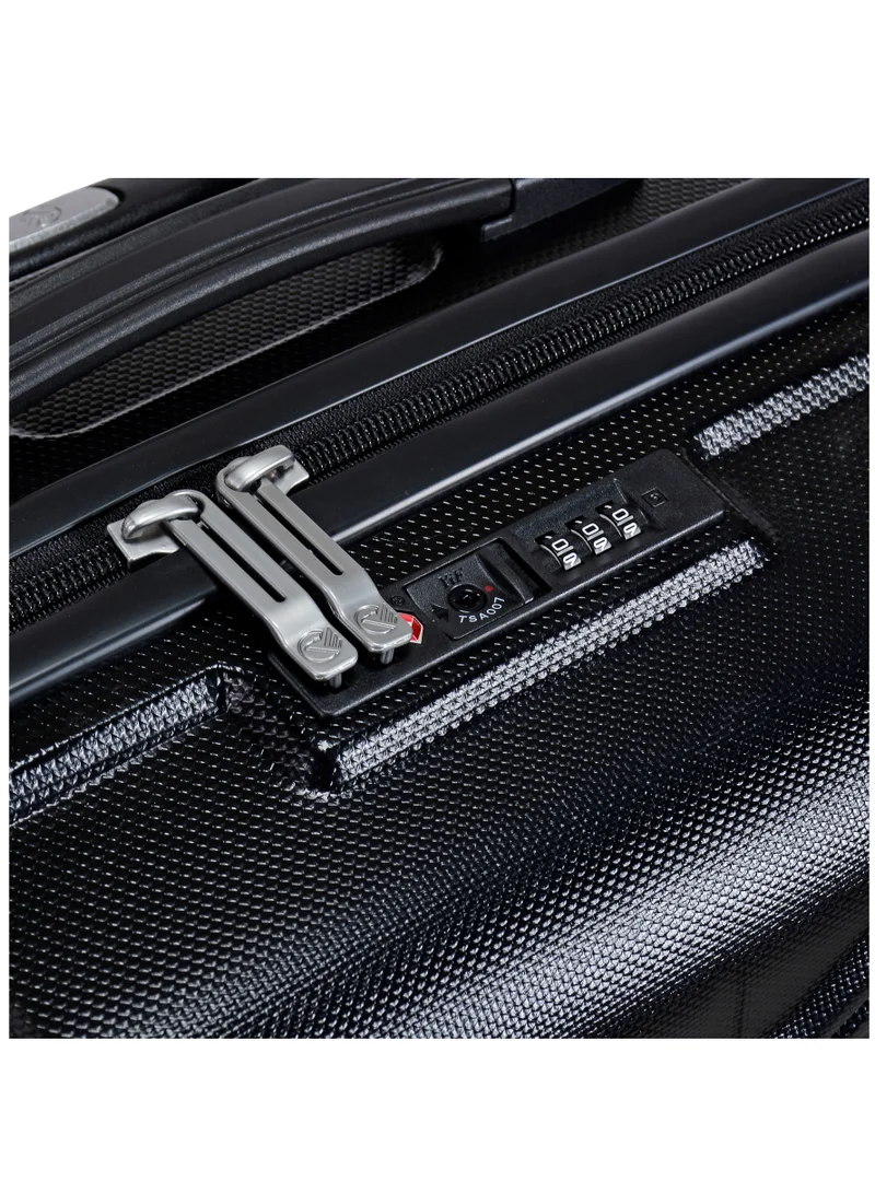 eminent Hard Case Travel Bag Large Luggage Trolley TPO Lightweight Suitcase 4 Quiet Double Spinner Wheels with TSA Lock KK30 Black