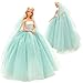 BARWA Light Blue Wedding Dress with Veil Evening Party Princess Light Blue Gown Dress for 115 inch Girl Doll - Image 3