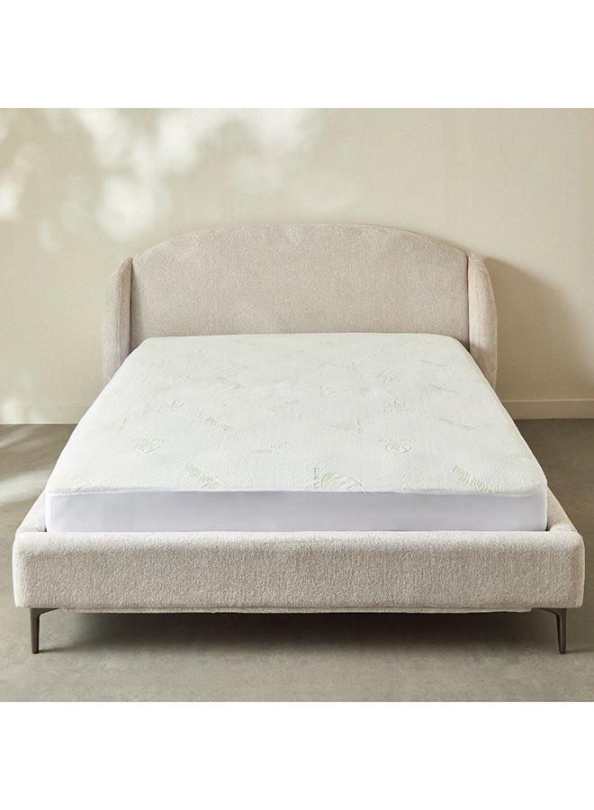 Home Box Aloe Vera Waterproof Queen Mattress Protector 200 x 33 x 150 cm - Image 2