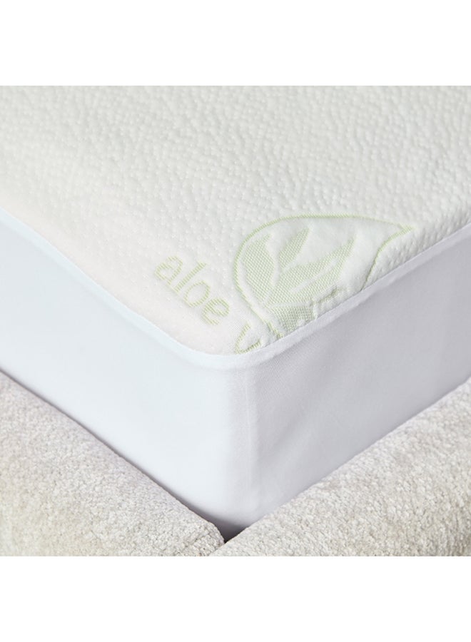 Home Box Aloe Vera Waterproof Queen Mattress Protector 200 x 33 x 150 cm - Image 5