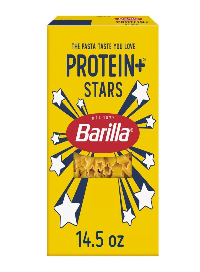 Barilla Protein+ (Plus) Stars Pasta, 14.5 Ounce - plant based - Made from Lentils, Chickpeas & Peas - Non-GMO - Image 1