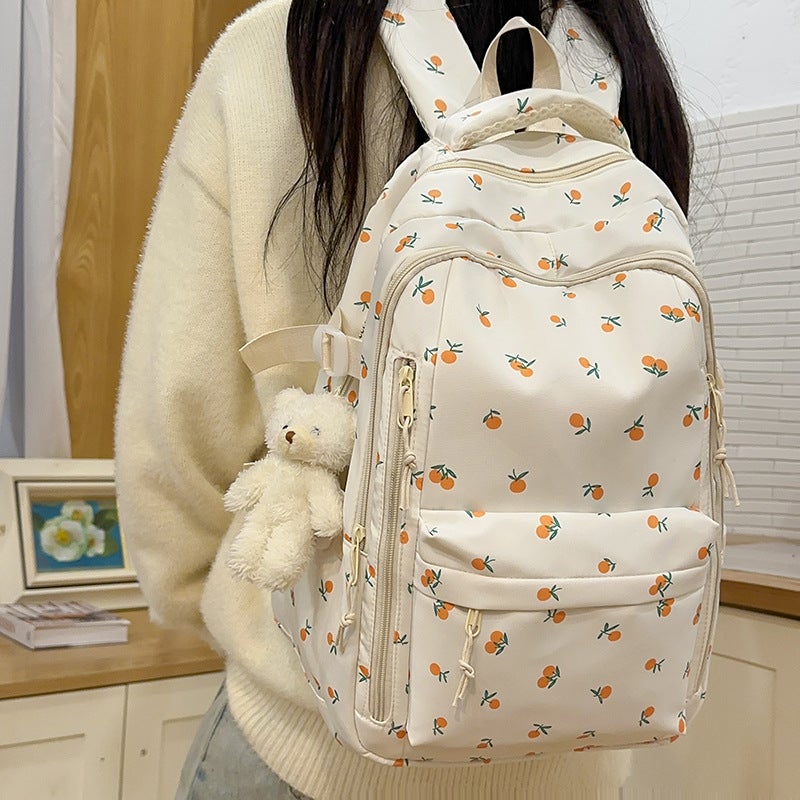 Japanese Style Ins Style Mori Style Fresh Style Floral Shoulder Bag College Style Girl'S Schoolbag College Student Travel Backpack For Women - Image 5