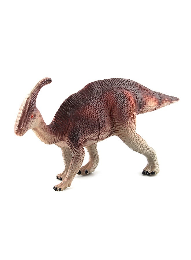 هالامودو بني أحمر Parasaurolophus نموذج ديناصور ، شكل ديناصور واقعي ، مادة بلاستيكية صلبة ، زينة برية ، لعب معرفية حديقة حيوانات الغابة ، هدايا عيد ميلاد الأطفال 30x7x12 سم - Image 3
