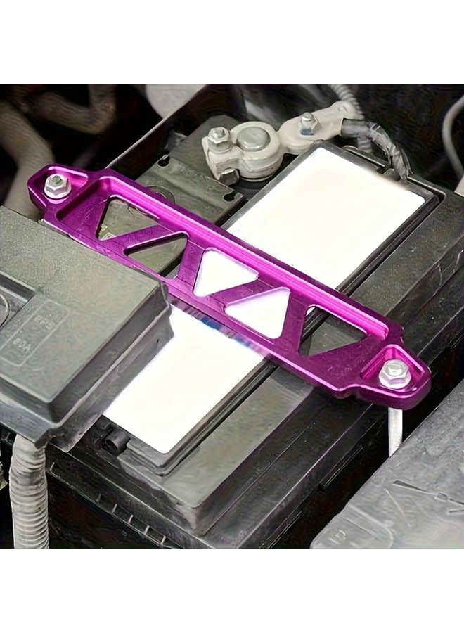 حامل بطارية السيارة العالمي من سبائك الألمنيوم مع مسمارين جي فضي - Image 5