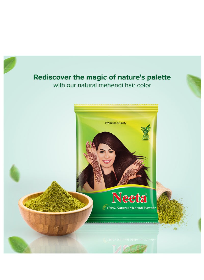Neeta - 100gm - 100% Natural Henna Powder, Natural Brown Henna Powder for Hair, Hand & Feet, Man and Women - Image 1