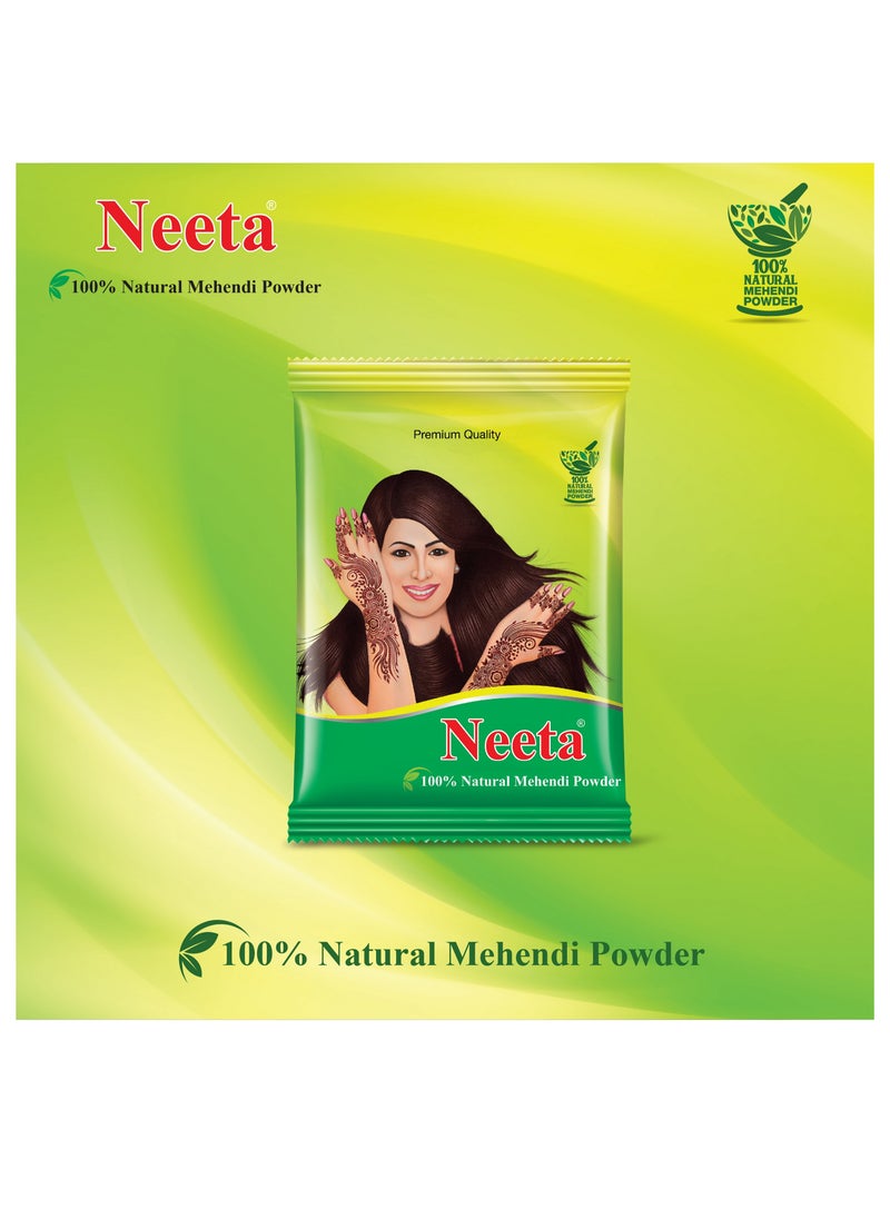 Neeta - 100gm - 100% Natural Henna Powder, Natural Brown Henna Powder for Hair, Hand & Feet, Man and Women - Image 1