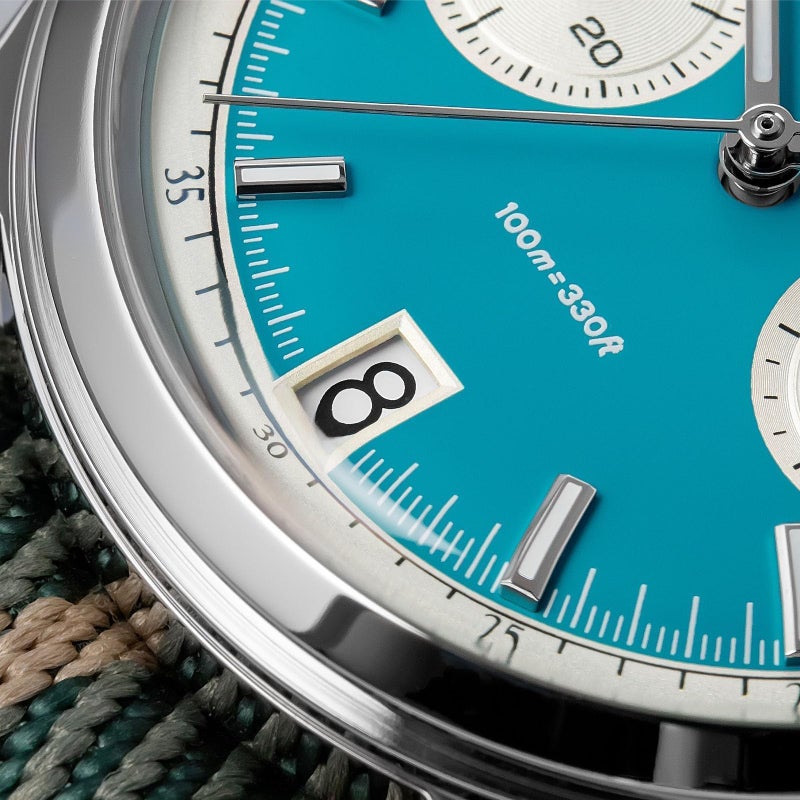 ADDIESDIVE 38 MM Chronograph Watch Quartz Sweep Second Movement 100 M Waterproof BGW9 Luminous Owl Dial Sport Watches for Men Nylon Strap - Image 4