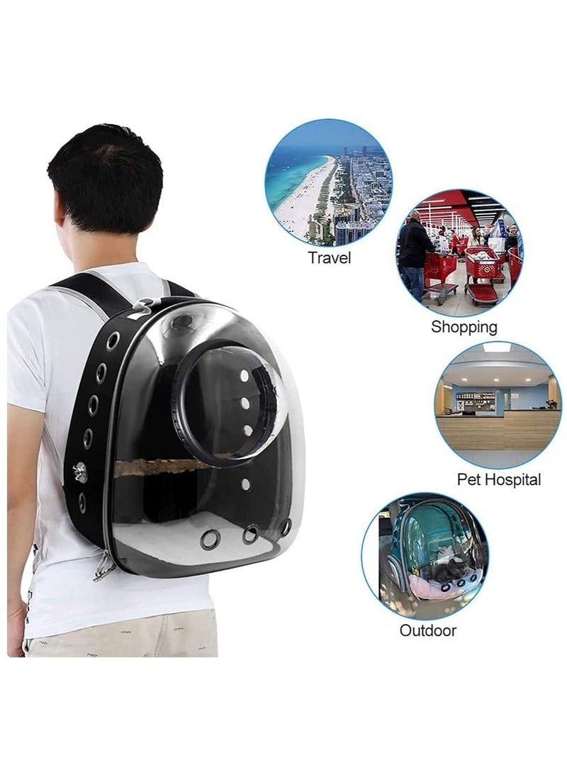 Bukela Portable Pet Carrier Space Capsule Backpack for Cats Black-Grey ‎(37.2 x 32.6 x 11.8cm )  - Image 4