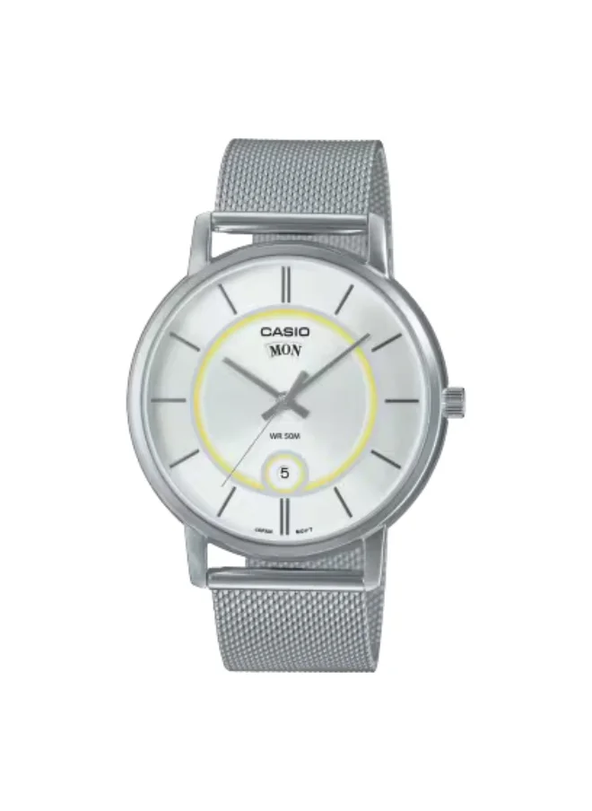 كاسيو Men's Stainless Steel Mesh Analog Watch MTP-B120M-7AVDF - 41 mm