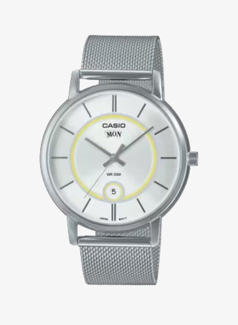 Men's Stainless Steel Mesh Analog Watch MTP-B120M-7AVDF - 41 mm