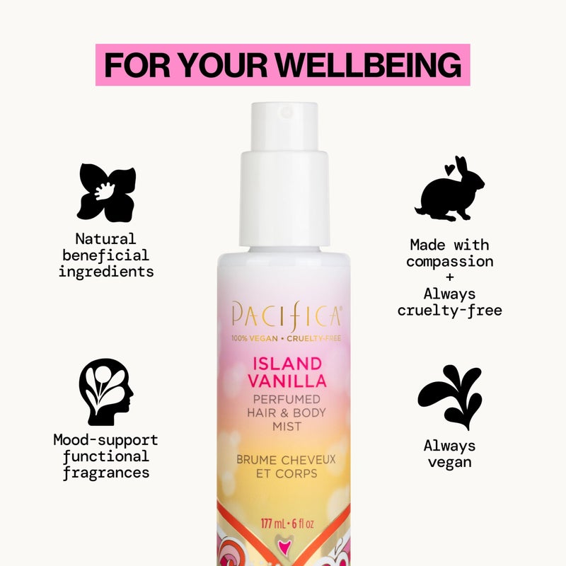 Pacifica Island Vanilla Hair Mist Perfume and Full Body Spray for Women - Fragrance Spray for A Mood-Lifting Experience, Paraben-Free, Clean Beauty No Alcohol, Vegan & Cruelty-Free, 6 oz oz - Image 2