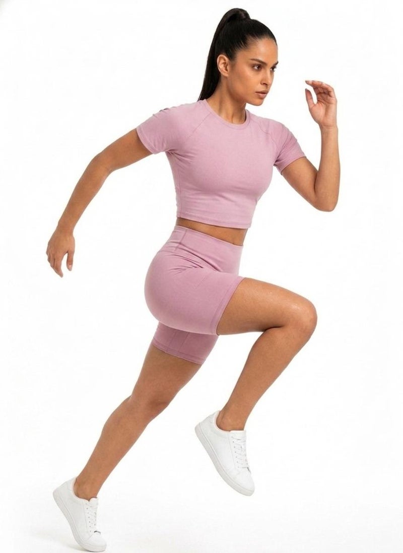 Prima Ace Women's Shorts Gym Addict Premium Pink - Image 4