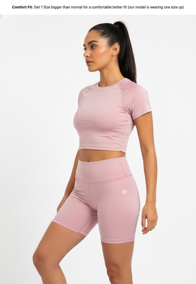 Prima Ace Women's Shorts Gym Addict Premium Pink - Image 2