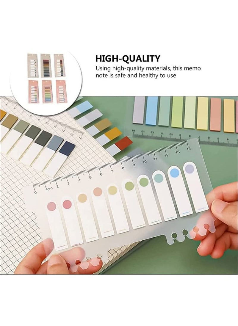 ألسق مؤشر العلامات اللاصقة، 1200 ، علامات ملونة لتحديد الصفحات، للتذكير بملاحظات القراءة، الكتب، الملفات، لتسليط الضوء، علامات قابلة للكتابة، مع مسطرة لتحديد الصفحات وتصنيف الملفات. - Image 5