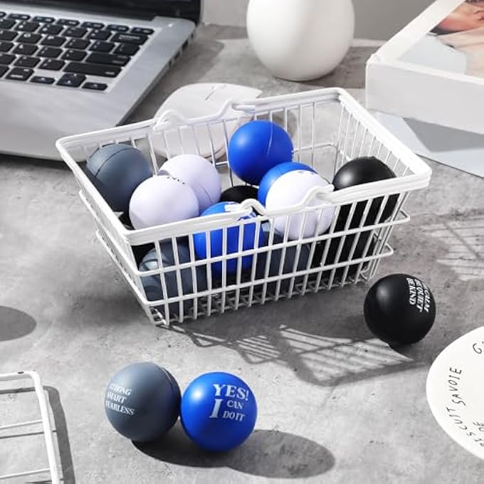 Jerify 72 Pcs Motivational Stress Balls Bulk Inspirational Stress Balls Colorful Foam for Adults Hand Exercise Small Therapy Fidget Relief Anxiety Toys for Coworkers Gifts Fidget(Cool Colors) - Image 4
