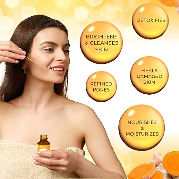 Natrulo All Natural Turmeric Skin Brightening Oil for Dark Spots - Cleanses Skin, Fights Acne, Evens Tone, Heals Scars - Pure Handcrafted Turmeric Oil Skincare Made in the USA - Image 2