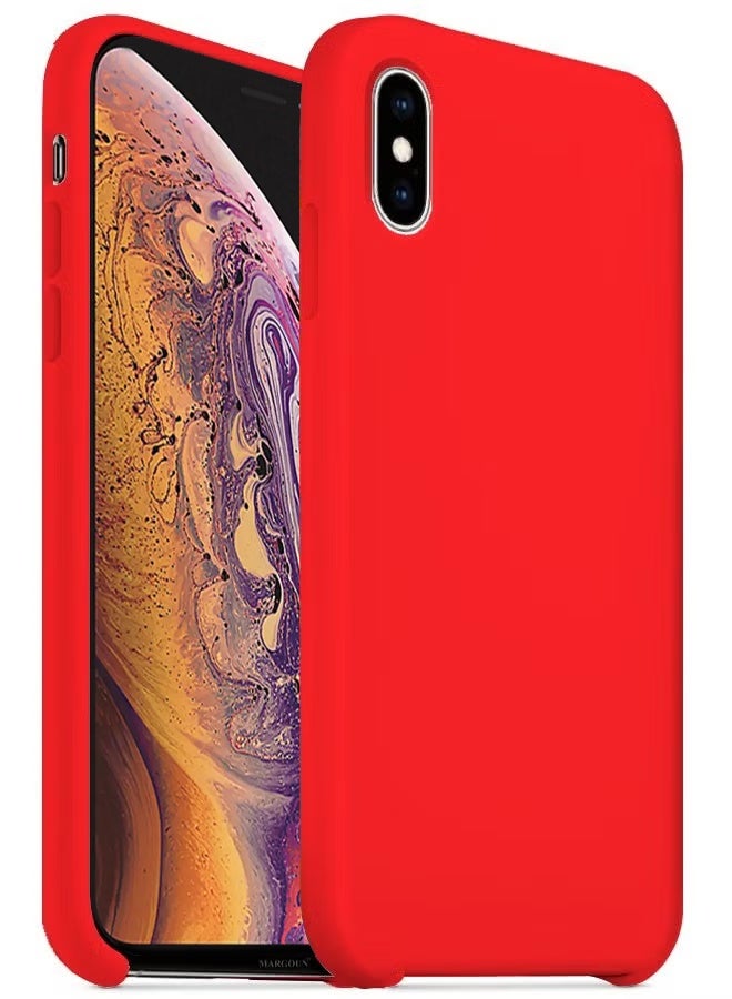 CATANES غطاء سيليكون متميز لجهاز iPhone XS - حماية ناعمة، رفيعة ومضادة للصدمات باللون الأحمر - Image 2