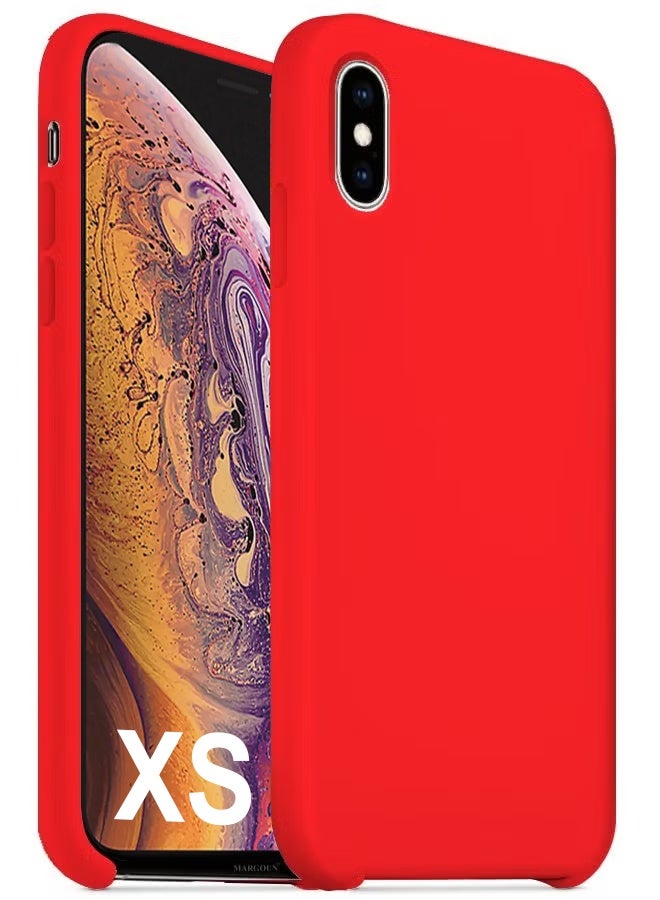 CATANES غطاء سيليكون متميز لجهاز iPhone XS - حماية ناعمة، رفيعة ومضادة للصدمات باللون الأحمر - Image 1