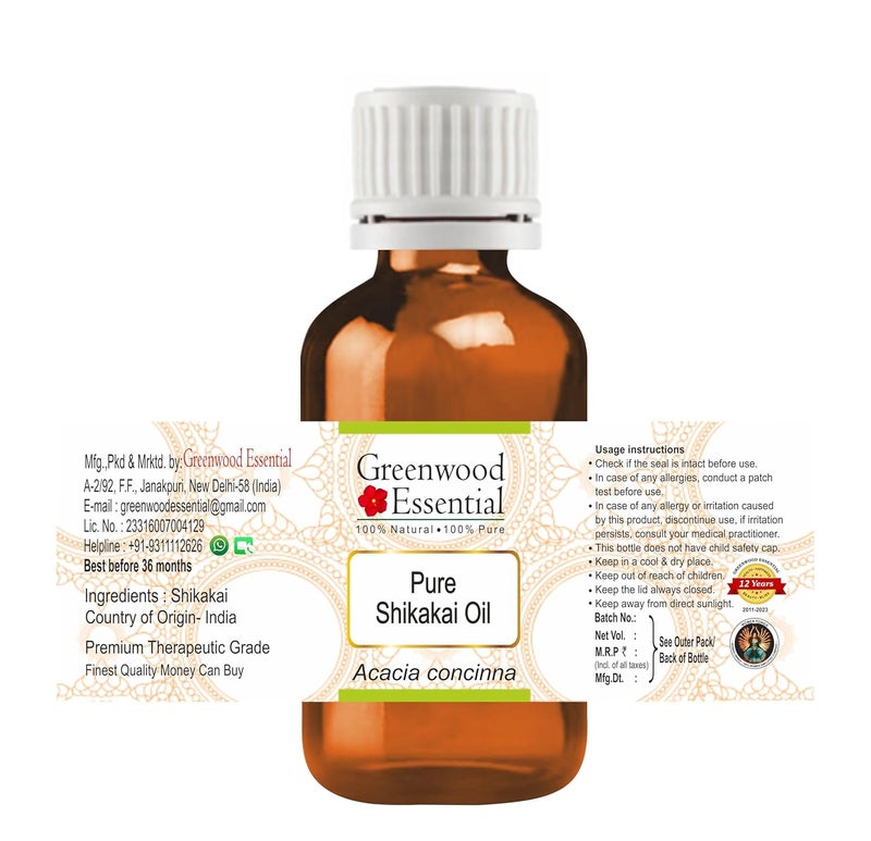 Greenwood Essential Greenwood Essential Shikakai Oil Acacia concinna Infused Pure NonSticky Lightweight For Hair Cleansing Natural Plant Extract Men Women 100ml  - Image 2