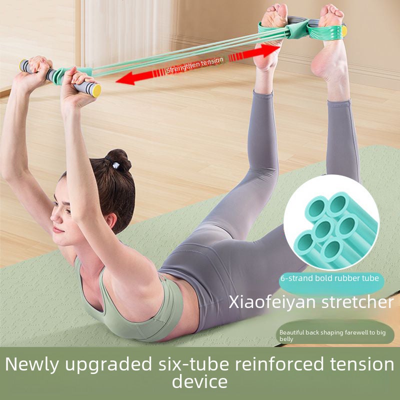 Small Multifunctional Pedal Puller Sit-Up Assistive Device Home Slim Belly Yoga Pedal Pull Rope Wholesale(Standard Model-purple [basic four tubes]]) - Image 2