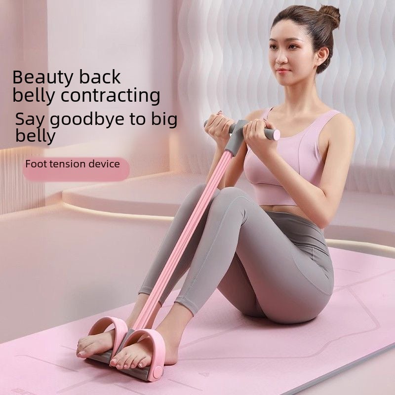 Small Multifunctional Pedal Puller Sit-Up Assistive Device Home Slim Belly Yoga Pedal Pull Rope Wholesale(Standard Model-purple [basic four tubes]]) - Image 3