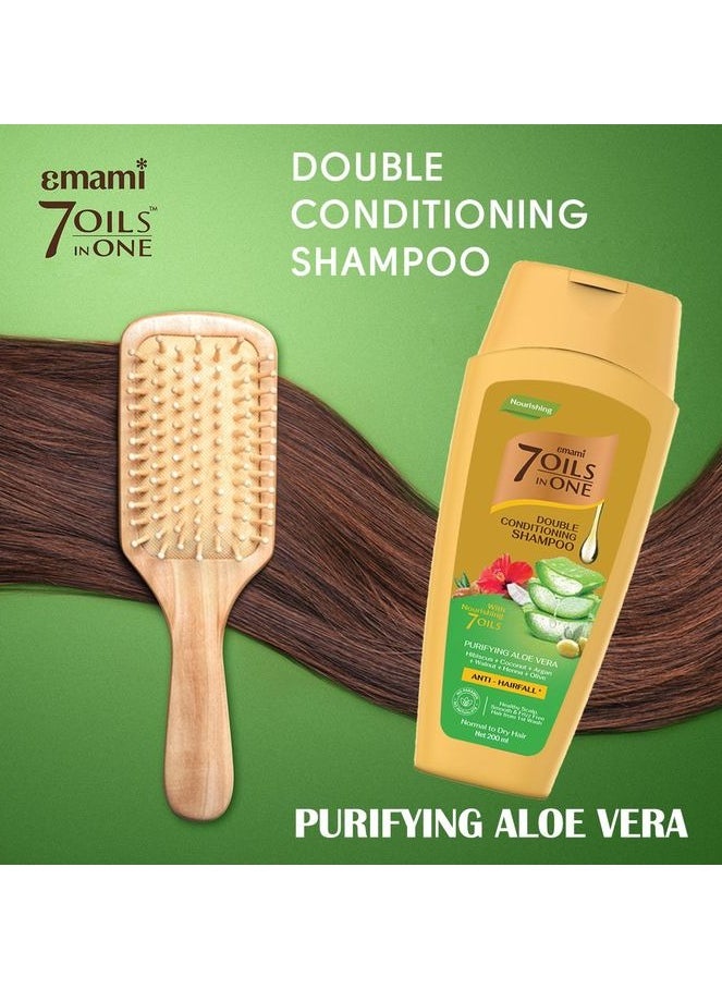 emami - 7 Oil In One Double Conditioning Shampoo - Purifying Aloe Vera - 400ml - Image 1