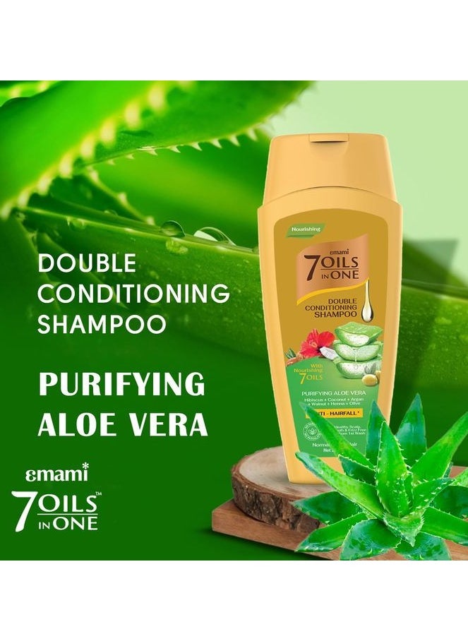 emami - 7 Oil In One Double Conditioning Shampoo - Purifying Aloe Vera - 400ml - Image 1