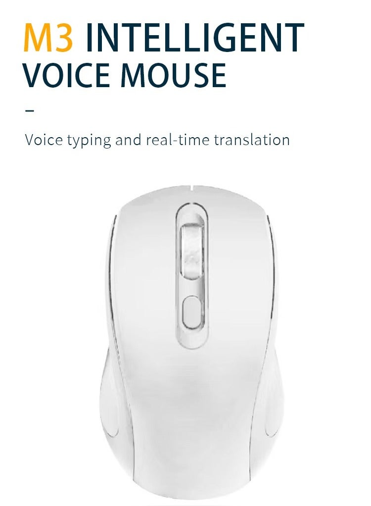 AI Mouse Smart Writing Wireless Mouse Intelligent Voice Mouse Voice Typing and Real-Time Translation White - Image 5