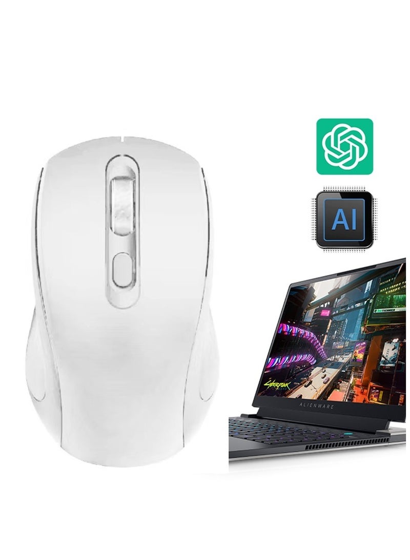 AI Mouse Smart Writing Wireless Mouse Intelligent Voice Mouse Voice Typing and Real-Time Translation White - Image 2
