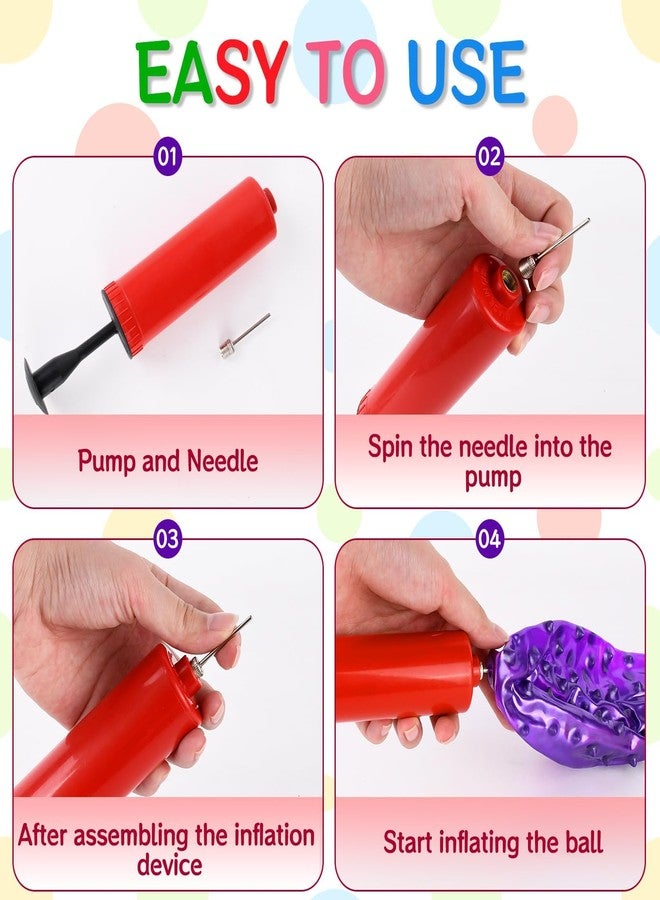 CZBRO 12PCS Bouncy Balls for Kids Toddlers, 7 Inch Sensory Balls Spiky Massage Stress Ball Bulk with Air Pump, Indoor Outdoor Sports Sensory Toys & Party Favors(Purple) - Image 3
