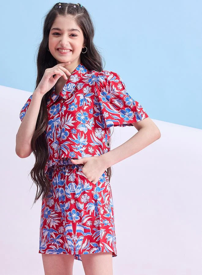 Stylo Bug All-Over Print Cropped Shirt and Shorts Set by Styli