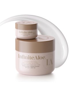 InfiniteAloe Moisturizer Face Cream Aloe Vera, For Face, Body And Hand, Complete Skin Care For All Skin Types, Everyday Hero Original Scent - Large Jar 8 Oz & Travel Jar 0.5 Oz  - Image 1