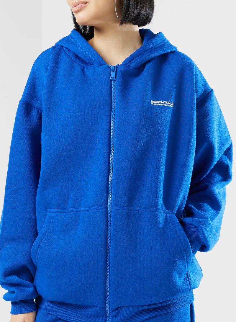The Giving Movement Oversized Zip Hoodie
