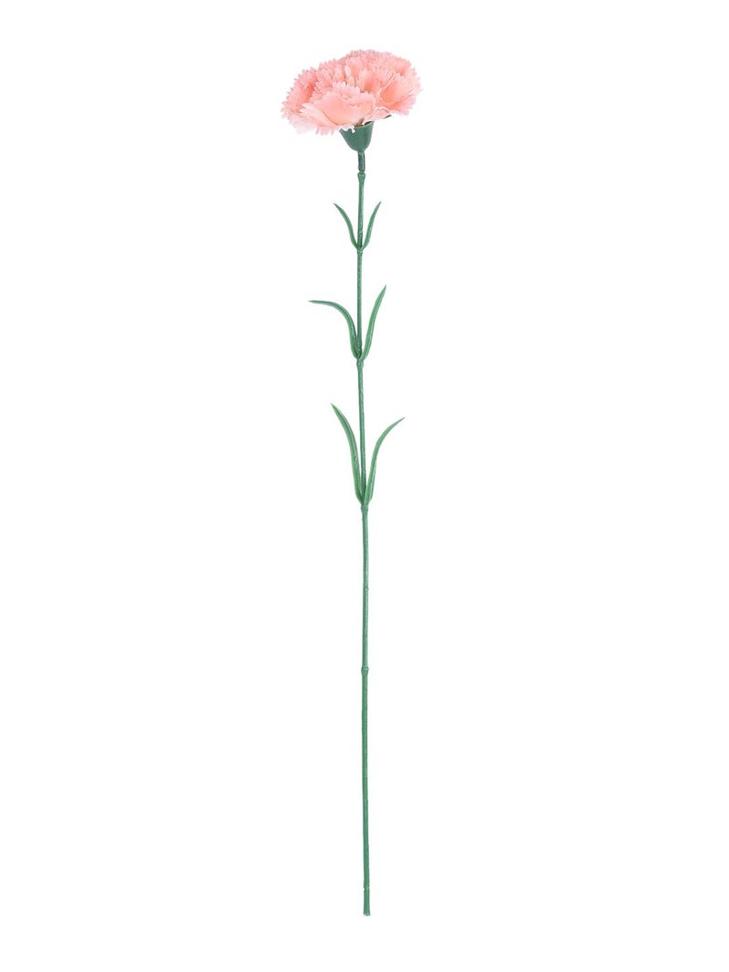 Fourwalls Artificial Synthetic Single Carnation Flower Stick 45 cm Tall Set of 20 Peach - Image 5