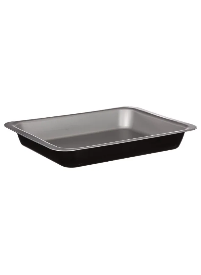 Five Simply Smart Signature Rectangular Metal Baking Dish Black and Silver 32 x 24cm 146470