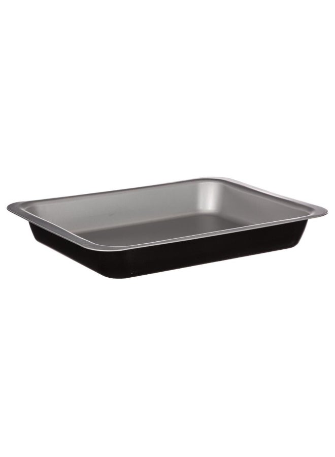 Five Simply Smart Signature Rectangular Metal Baking Dish Black and Silver 32 x 24cm 146470 - Image 1