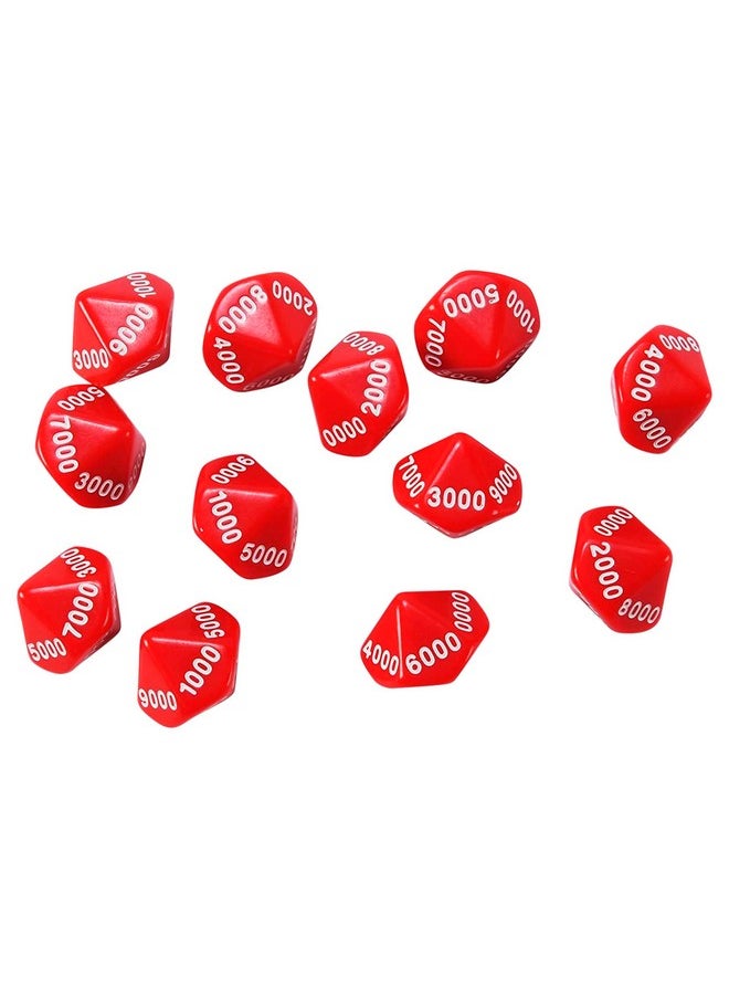 Learning Advantage Learning Advantage 10-Sided Place Value Dice, Thousands, Set of 12 