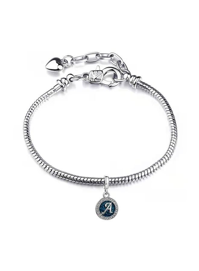 TGLS Spakling Blue A to Z Letter Initial Charm Alphabet Capital Name Dangle Beads Compatible With Pandora Charms Bracelets and Necklaces, 4.5mm-5.0mm, Metal, copper - Image 4