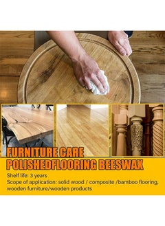 WILLIAM WEIR Natural Beeswax Furniture Polish Wood Seasoning Beewax For Wood Polish And Conditioner Multipurpose Waterproof And Repair Wood Wax Wood Cleaner And Polish Furniture Wax  - Image 5
