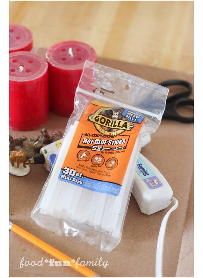 Gorilla Hot Glue Sticks, Full Size, 4" Long X .43" Diameter, 30 Count, Clear, (Pack Of 2)  - Image 4